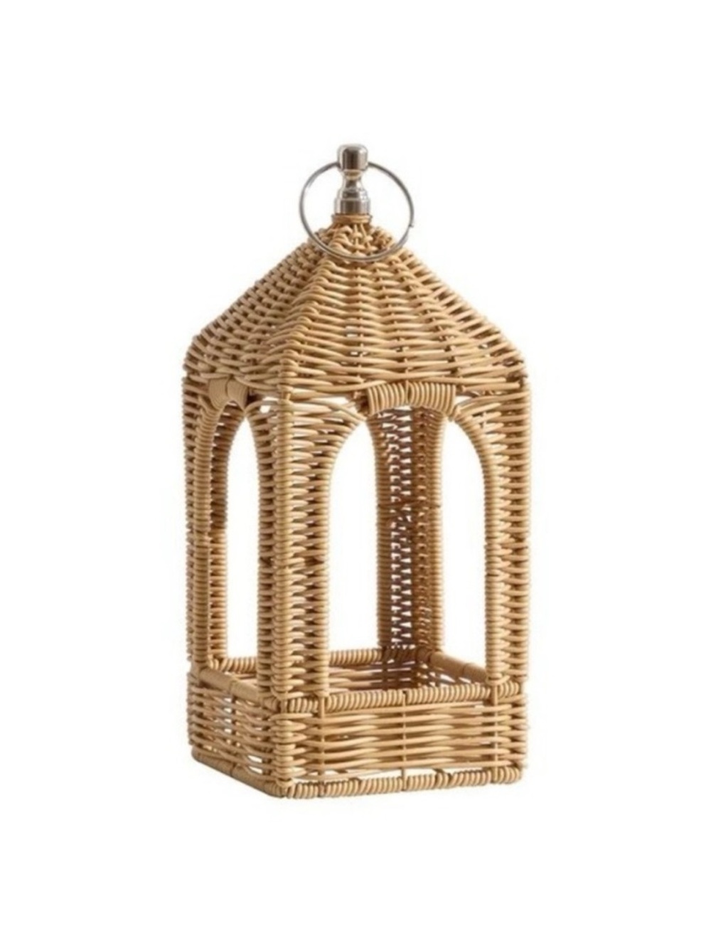 My Texas House 12” Woven Wicker Rattan Lantern NEW WITH TAGS